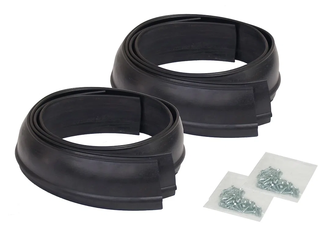 52-156 – PACER PERF Fender Flare, Bolt-On Style 2-1/2 Inch Tire Coverage Black EPDM Synthetic Rubber Universal 58 Inc...